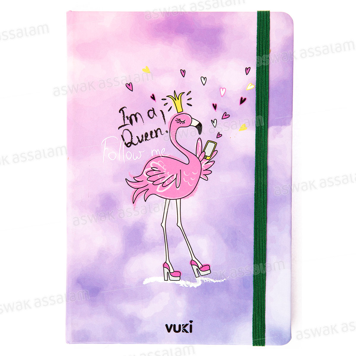 NOTEBOOK MOTIF FLAMINGO 19*13*1,5CM 80 PAGES VUKI
