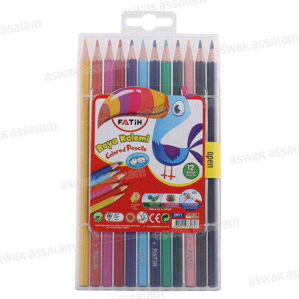 12 CRAYONS DE COULEUR FATIH
