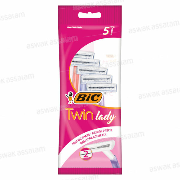 RASOIR 2 LAMES 5 UNITES TWIN LADY BIC