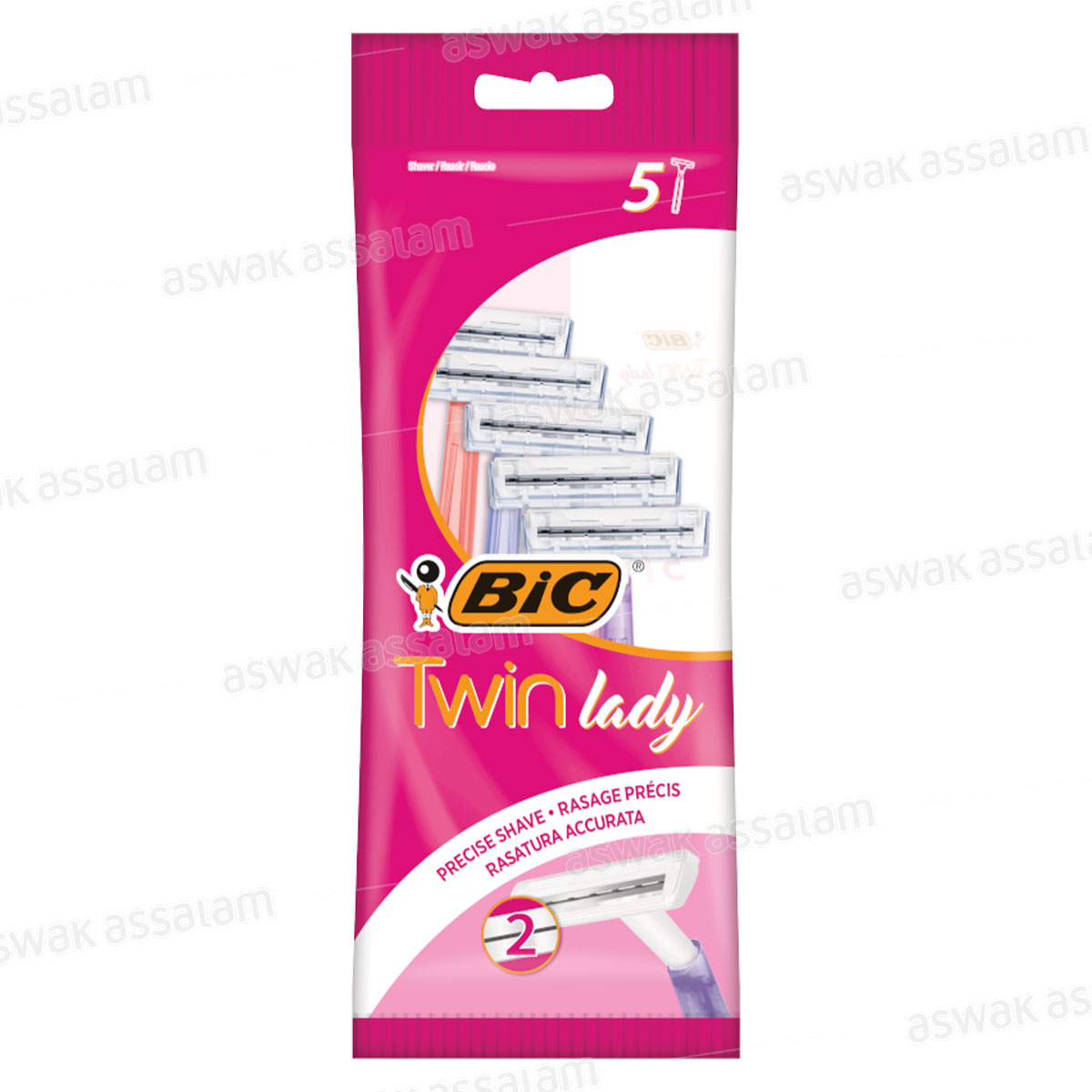 RASOIR 2 LAMES 5 UNITES TWIN LADY BIC