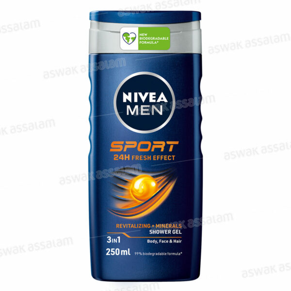 GEL DOUCHE 3 EN 1 SPORT 24H FRESH EFFECT 250ML NIVEA MEN
