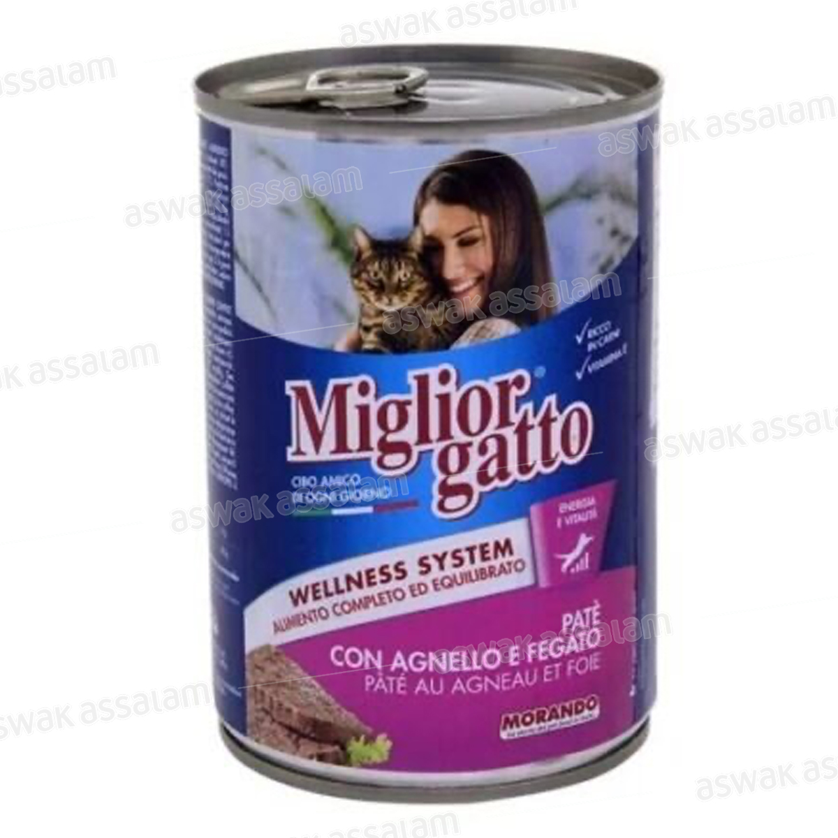 PATE POUR CHAT A L'AGNEAU ET FOIE 400G MIGLIOR GATTO MORANDO