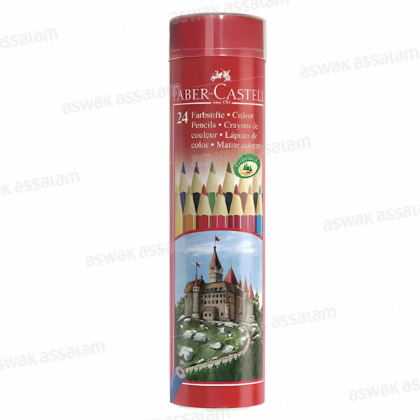 24 CRAYONS DE COULEUR TUBE EN METAL FABER-CASTELL