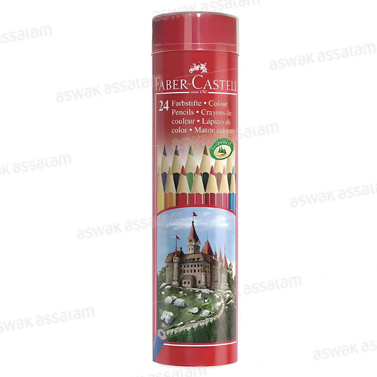 24 CRAYONS DE COULEUR TUBE EN METAL FABER-CASTELL