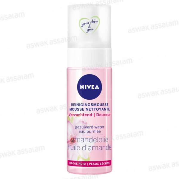 MOUSSE NETTOYANTE EAU PURIFIEE A L'HUILE D'AMANDE POUR PEAUX SECHES 150ML NIVEA