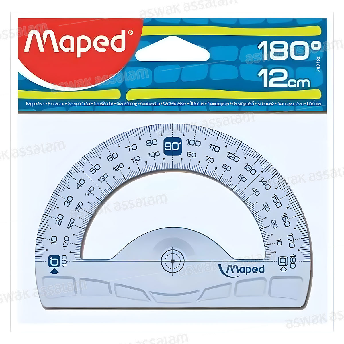 RAPPORTEUR 180° 12CM MAPED