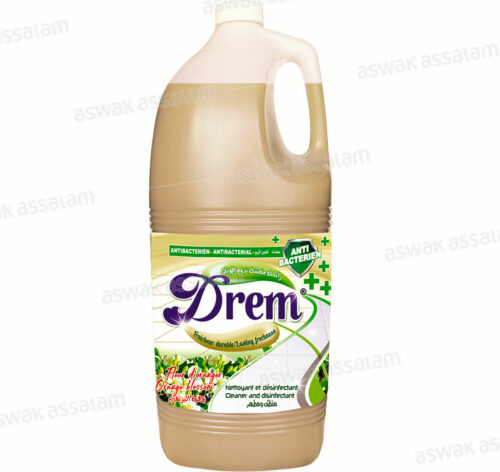 NETTOYANT SOL ET DESINFECTANT FLEUR D’ORANGER 5L DREM