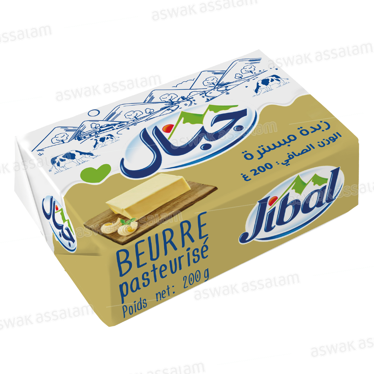 BEURRE PASTEURISE 82% MG 200G JIBAL