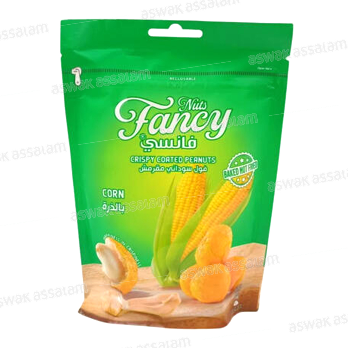 CACAHUETES GRILLEES ENROBEES SAVEUR MAIS 120G FANCY