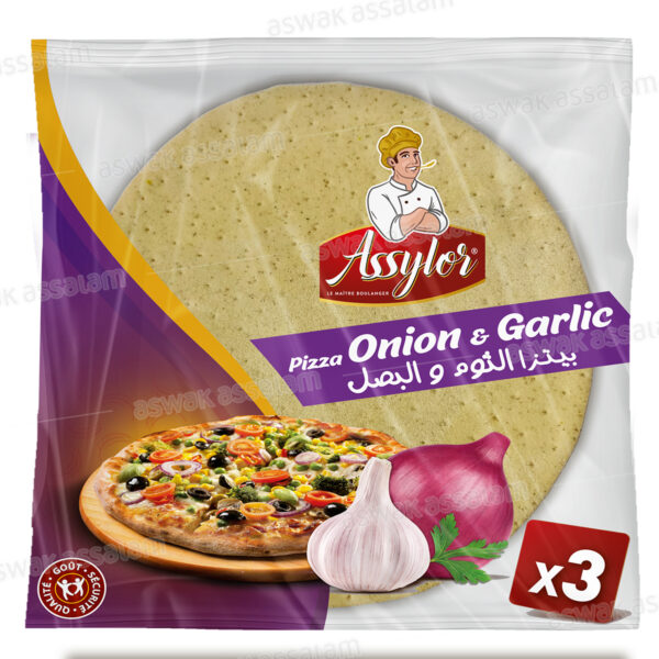 PATE A PIZZA A L'AIL ET L'OIGNON 3 UNITES 390G ASSYLOR