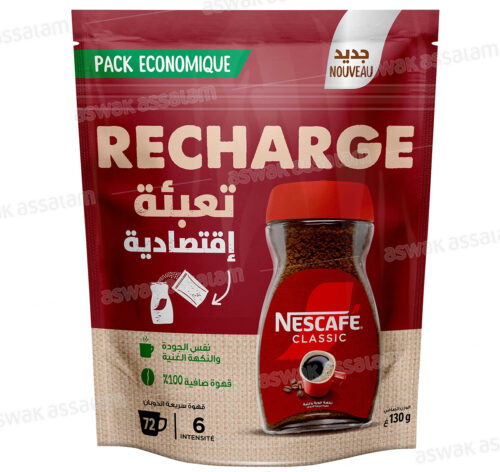 CAFE SOLUBLE CLASSIC RECHARGE PACK ECONOMIQUE 130G NESCAFE