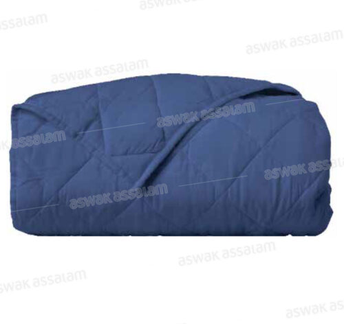 COUVRE-LIT 160*220CM + 1 TAIE D’OREILLER 50*70CM UNI BLEU