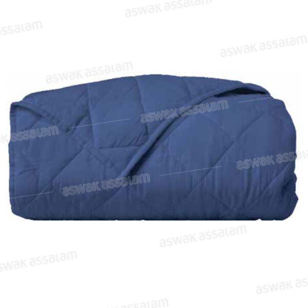 COUVRE-LIT 160*220CM + 1 TAIE D'OREILLER 50*70CM UNI BLEU
