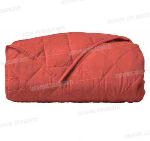 COUVRE-LIT 240*220CM + 2 TAIES D’OREILLER 50*70CM UNI BORDEAU
