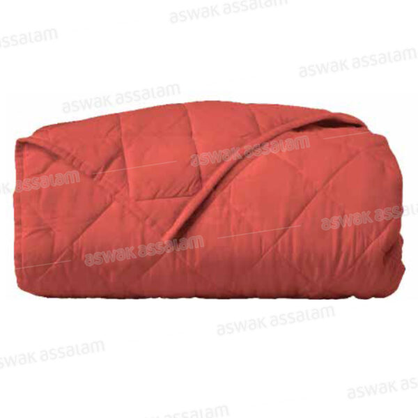 COUVRE-LIT 240*220CM + 2 TAIES D'OREILLER 50*70CM UNI BORDEAU
