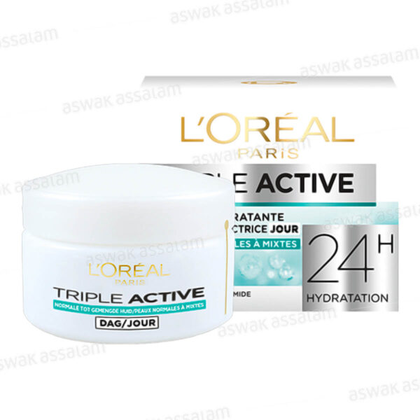 CREME HYDRATANTE JOUR TRIPLE ACTIVE PEAUX NORMALES A MIXTES POT 50ML L'OREAL