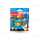 12 CRAYONS CIRE COLOR'PEPS MAPED
