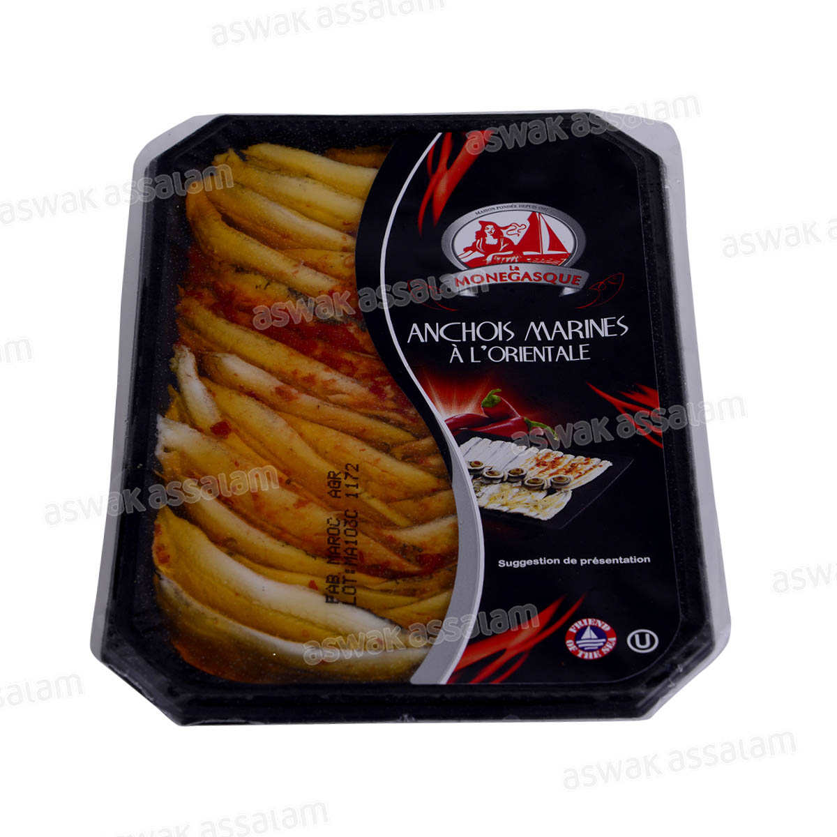 ANCHOIS MARINES A L'ORIENTAL 200G LA MONEGASQUE