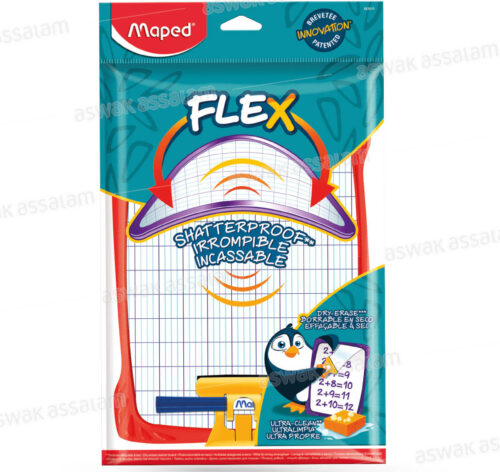 ARDOISE BLANCHE + PORTE ACCESSOIRES + BROSSE + FEUTRE EFFACABLE MAPED