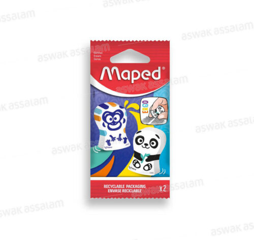 2 GOMMES MULTICOLORE ERGO FUN MAPED
