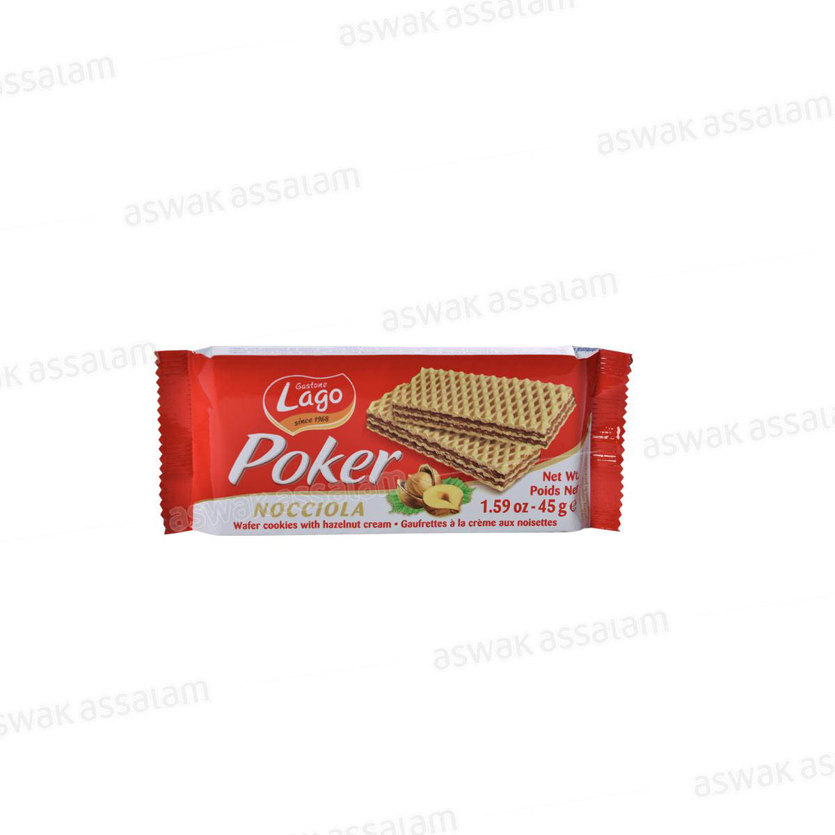 GAUFRETTES AUX NOISETTES 45G POKER
