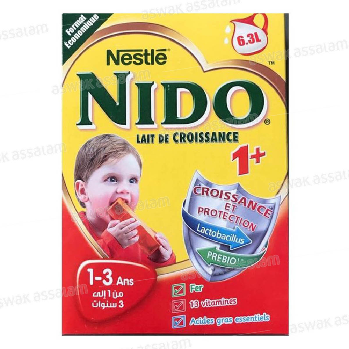 LAIT NATURE 900G POUR NOURISSONS DE 12 MOIS ET PLUS NIDO
