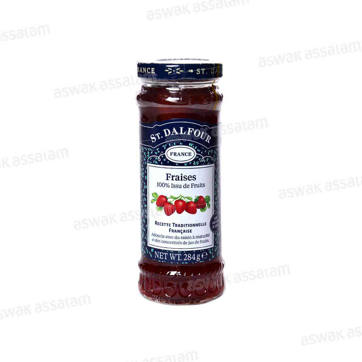 CONFITURE DE FRAISES SANS SUCRE 284G ST DALFOUR
