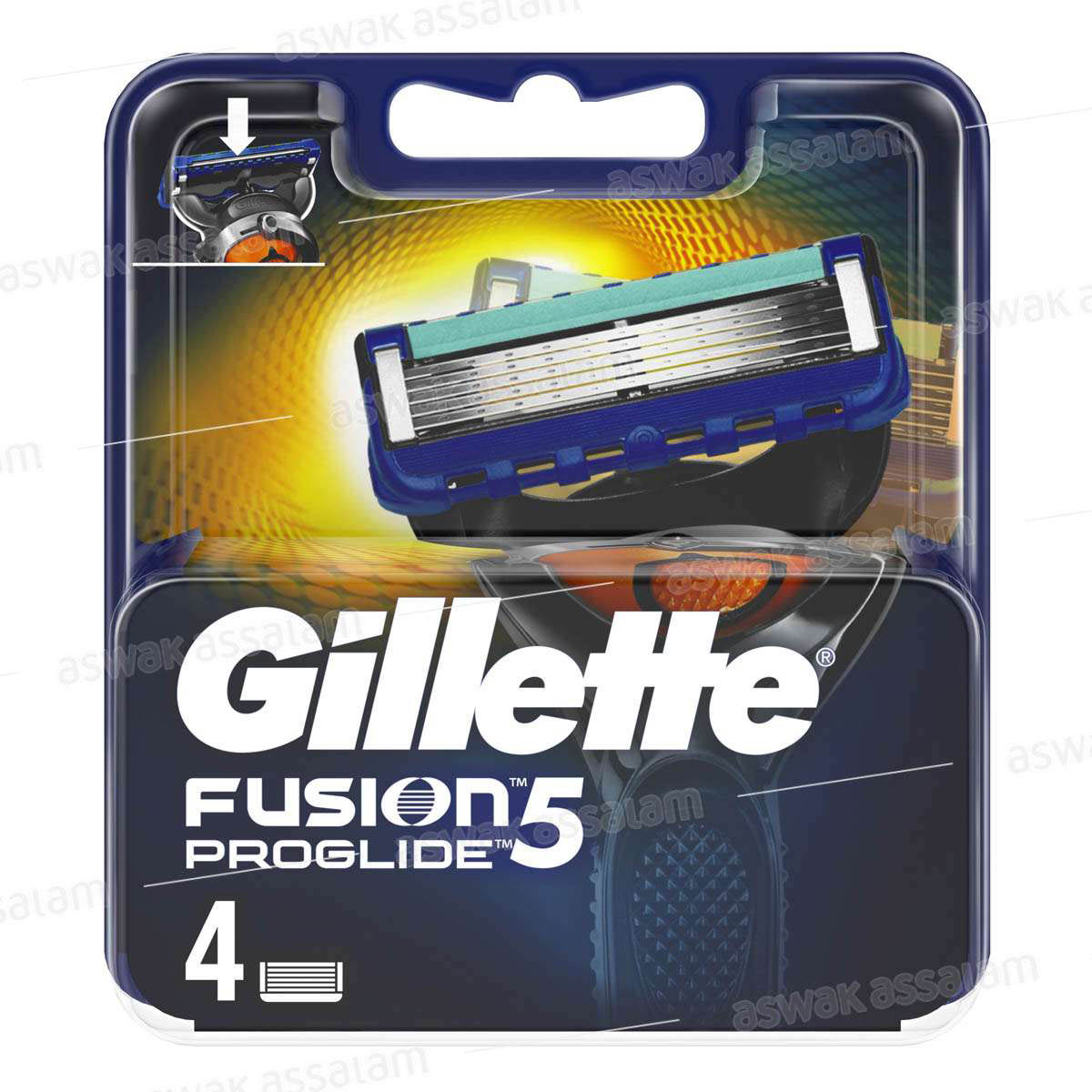 RECHARGES LAMES DE RASOIR FUSION PROGLIDE 4 UNITES GILLETTE