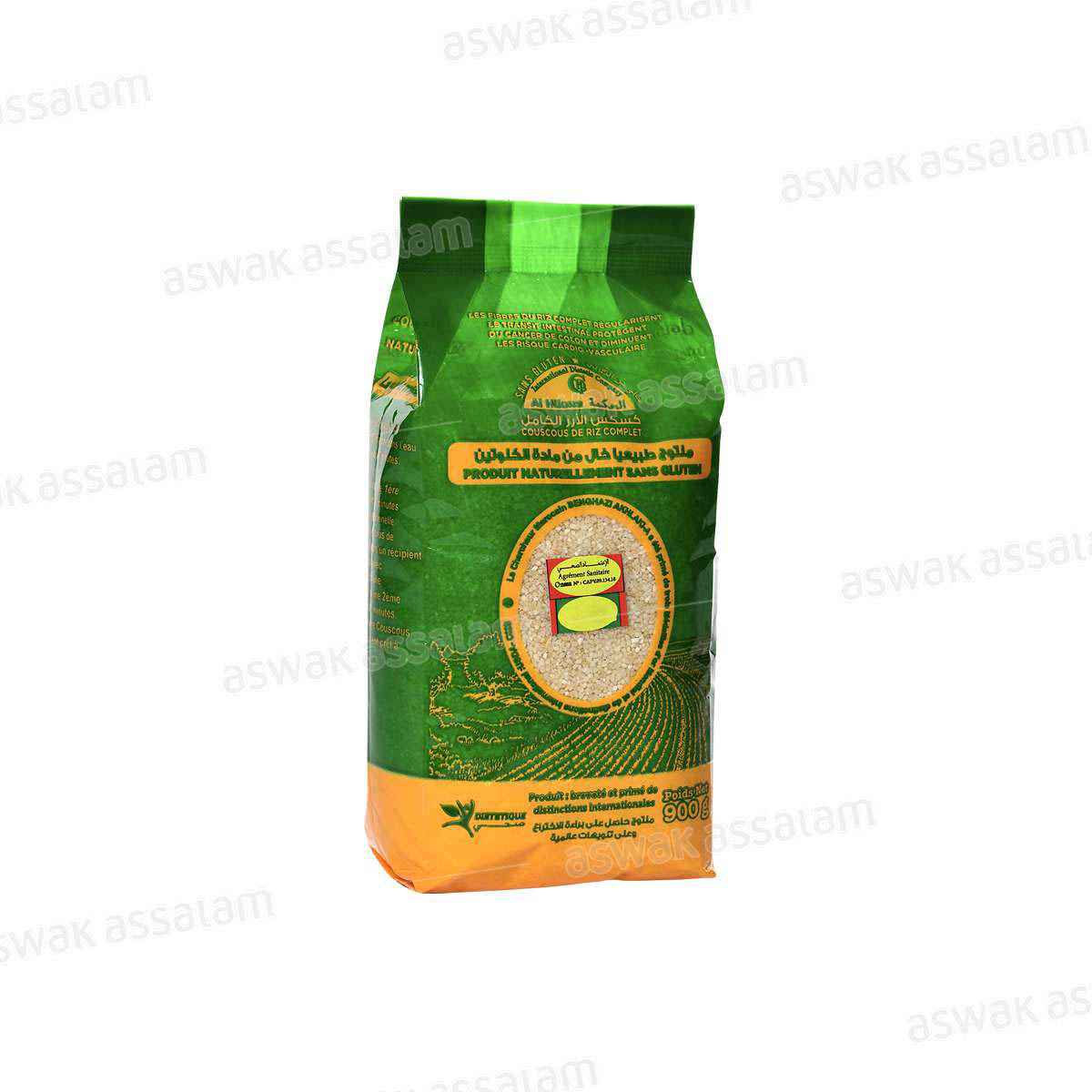 COUSCOUS DE RIZ COMPLET 900G AL HIKMA