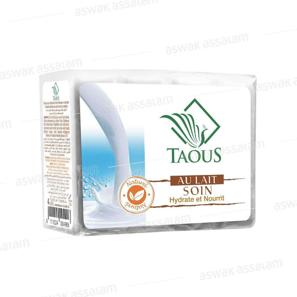 SAVON SOIN AU LAIT 125G X 4 TAOUS