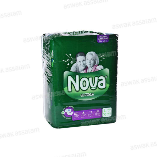 COUCHES ADULTES TAILLE LARGE 10 UNITES NOVA