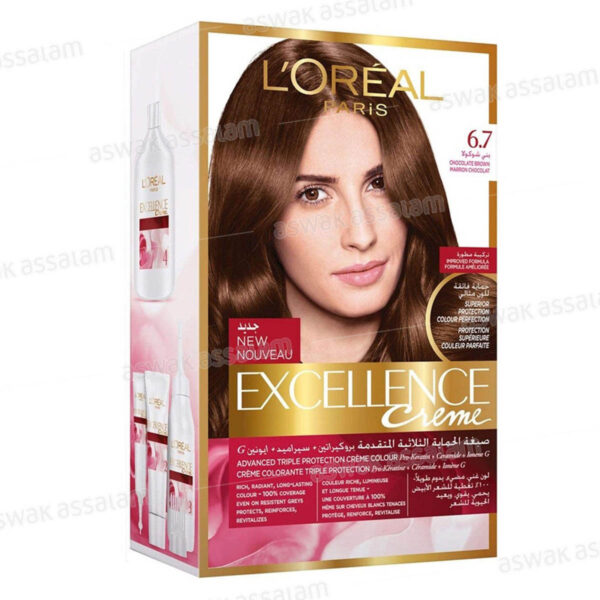 COLORATION 6.7 CHOCOLAT BROWN EXCELLENCE