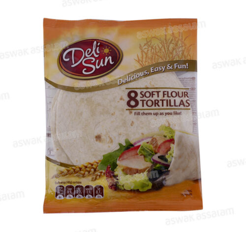 WRAPS DE FARINE DE BLE 8 UNITES 320G DELI SUN