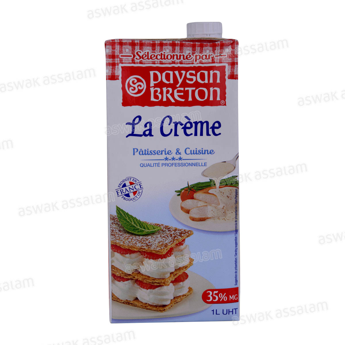 CREME LIQUIDE POUR CUISSON & PATISSERIE 35,2% MG 1L PAYSAN BRETON