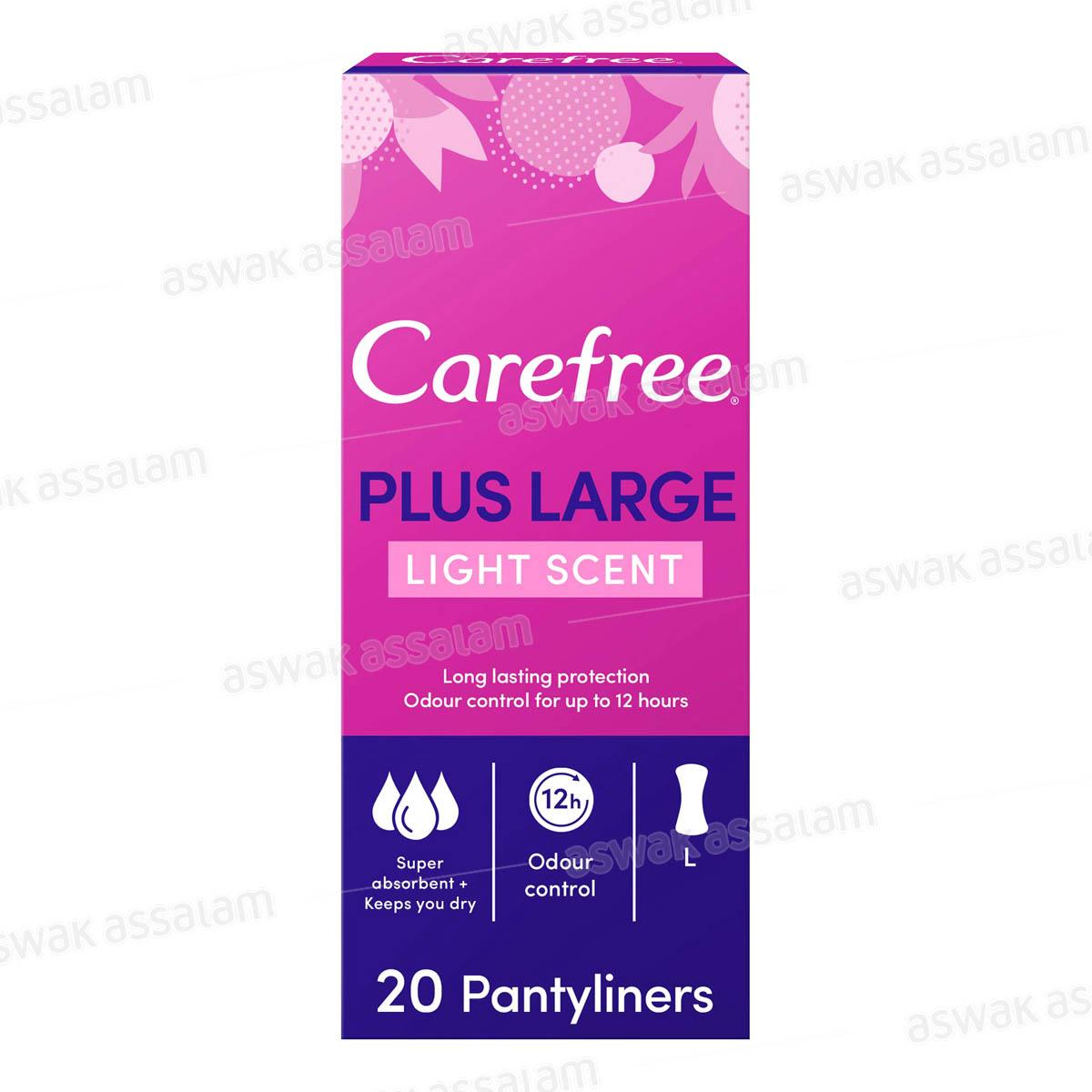 PROTECTION HYGIENIQUE PARFUME LARGE 20 UNITES CAREFREE
