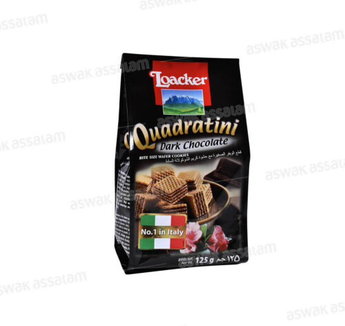 BISCUIT QUADRATINI CHOCOLAT NOIR 125G LOACKER