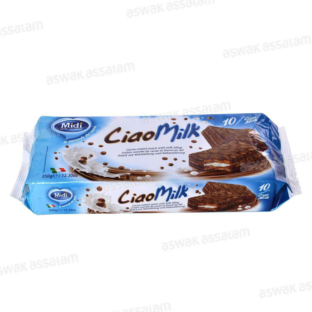 GOUTER ENROBE DE CACAO ET FOURRE AU LAIT CIAO MILK 350G MIDI