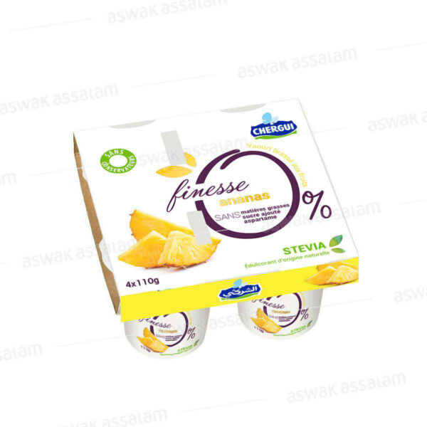 YAOURT FINESSE ANANAS 4*110G PACK CHERGUI