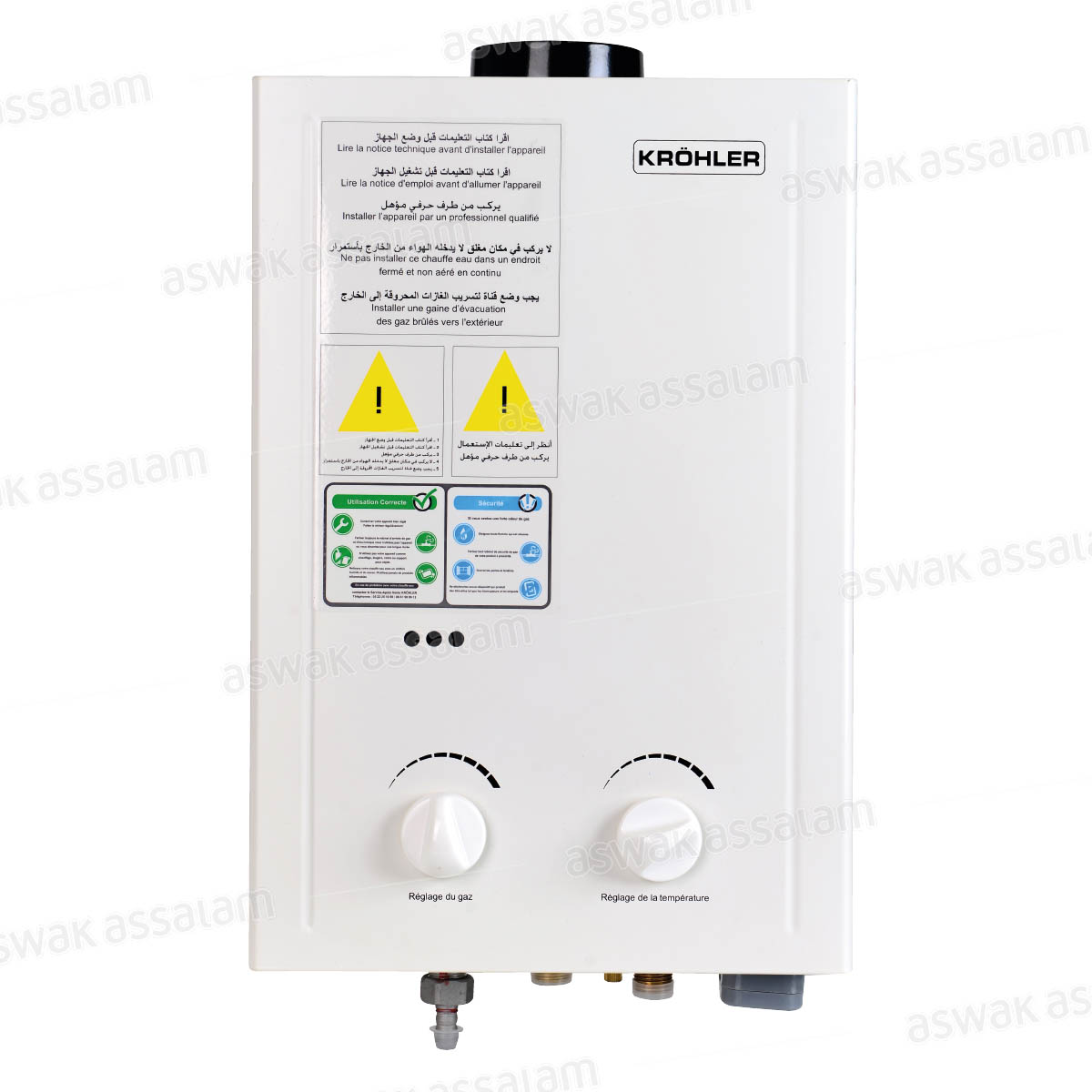 CHAUFFE-EAU A GAZ 10L SILVER KCE-10-5J3 R KHROLER