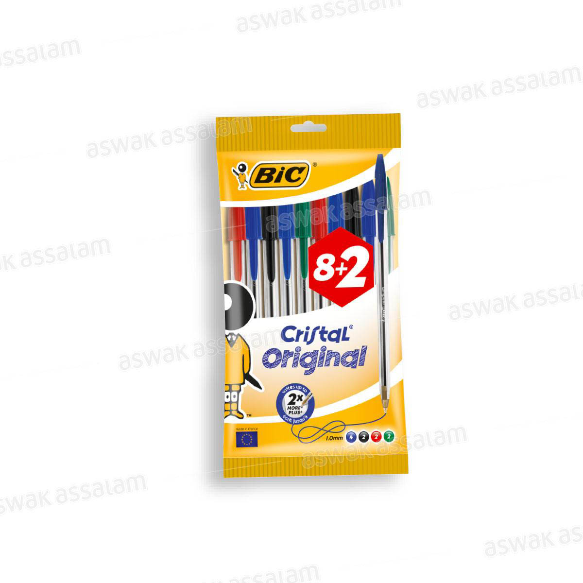 LOT DE 10 STYLOS A BILLE CRISTAL BIC
