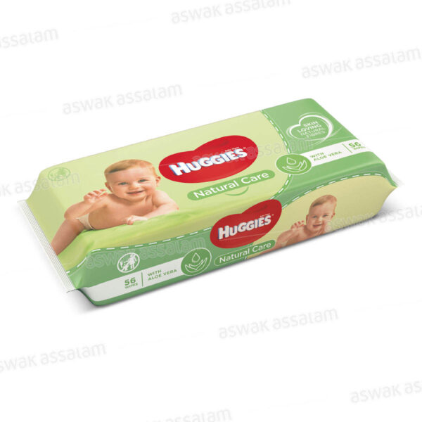 LINGETTES BEBE 56 UNITES NATURAL CARE HUGGIES