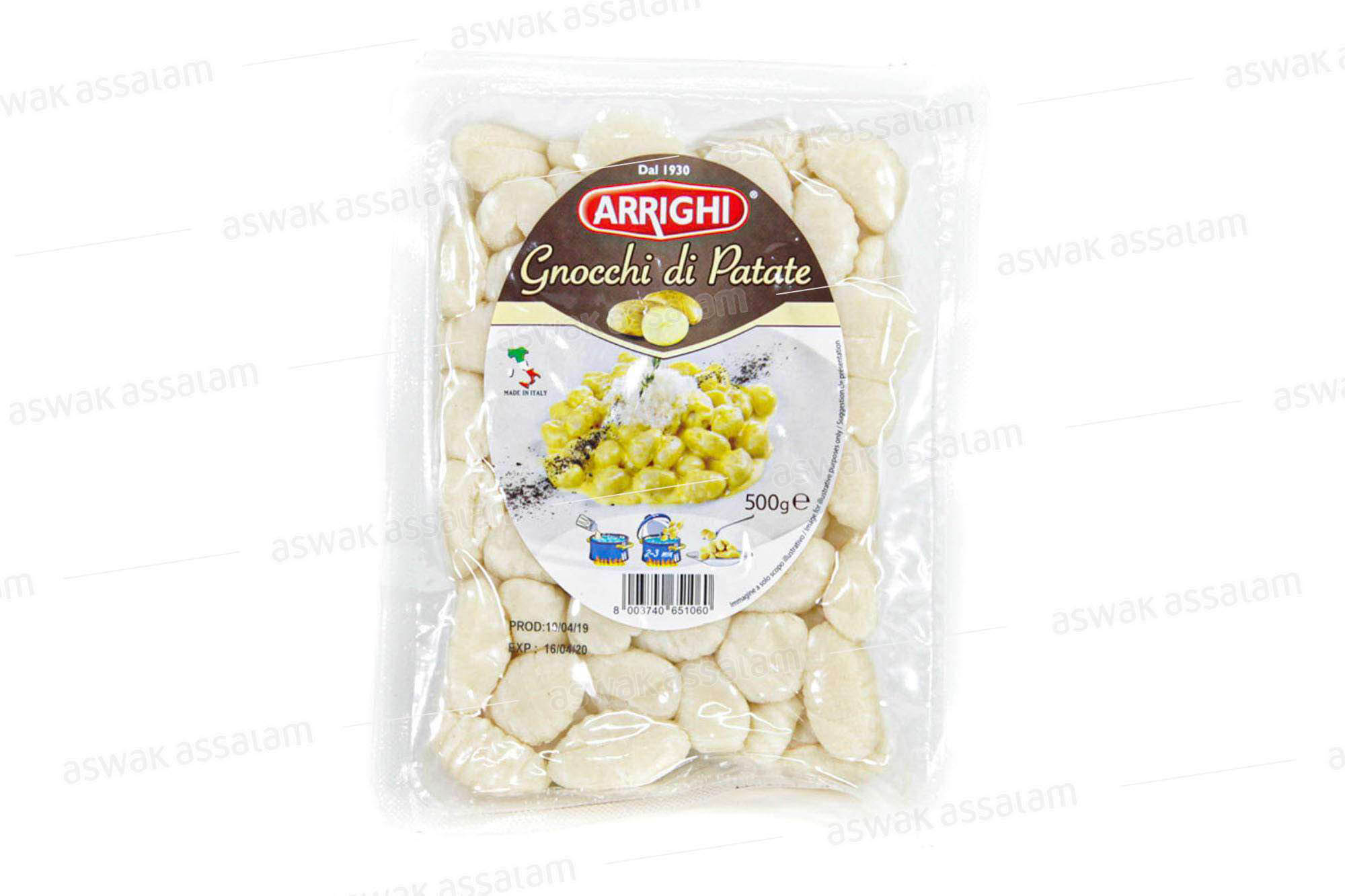 GNOCCHI DE POMME DE TERRE 500G ARRIGHI