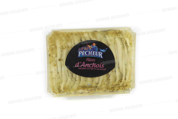 FILETS D'ANCHOIS MARINES A L'AIL ET AU PERSIL 180G LE P'TIT PECHEUR