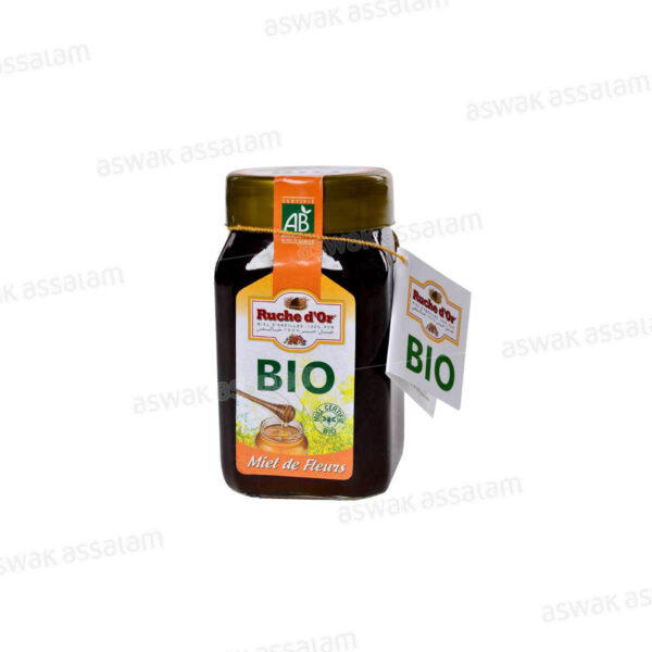 MIEL PUR BIO DE FLEURS 500G RUCHE D'OR