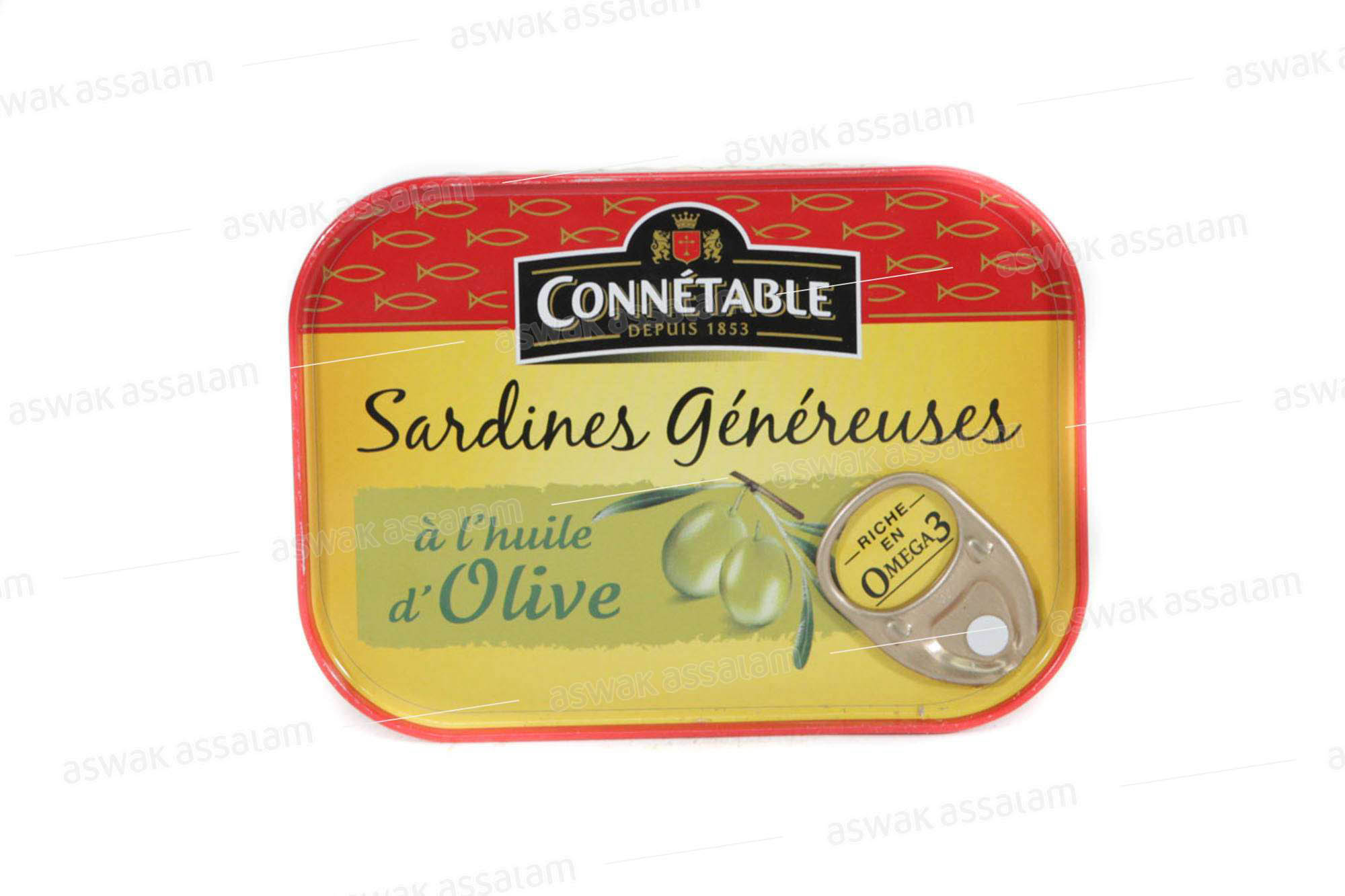 SARDINES GENEREUSES A L'HUILE D'OLIVE 140G CONNETABLE