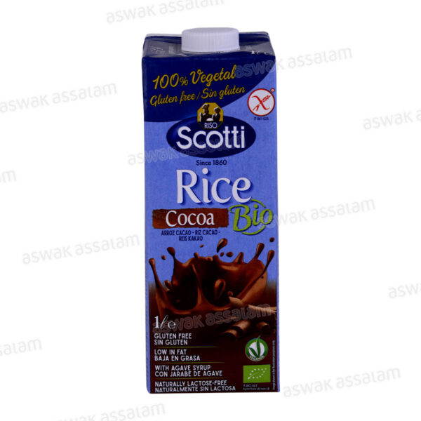 BOISSON DE RIZ AU CACAO BIO SANS GLUTEN 1L  SCOTTI