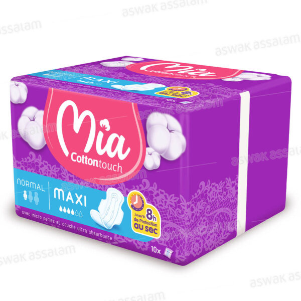 SERVIETTES HYGIENIQUES MAXI NORMAL 10 UNITES MIA