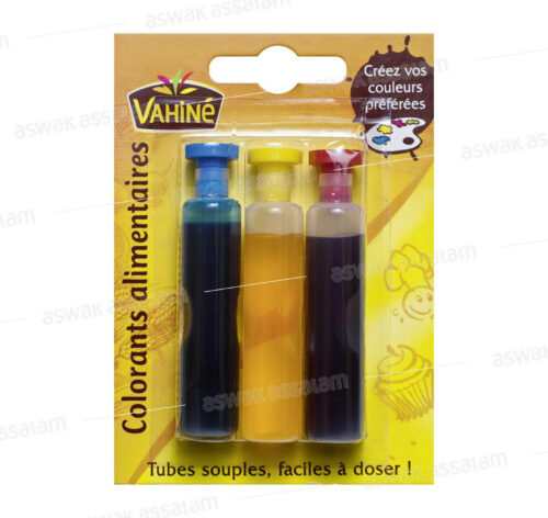 COLORANTS ALIMENTAIRES 3 PIECES VAHINE