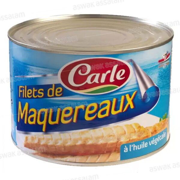 FILETS DE MAQUEREAUX A L'HUILE VEGETALE 1,7KG CARLE