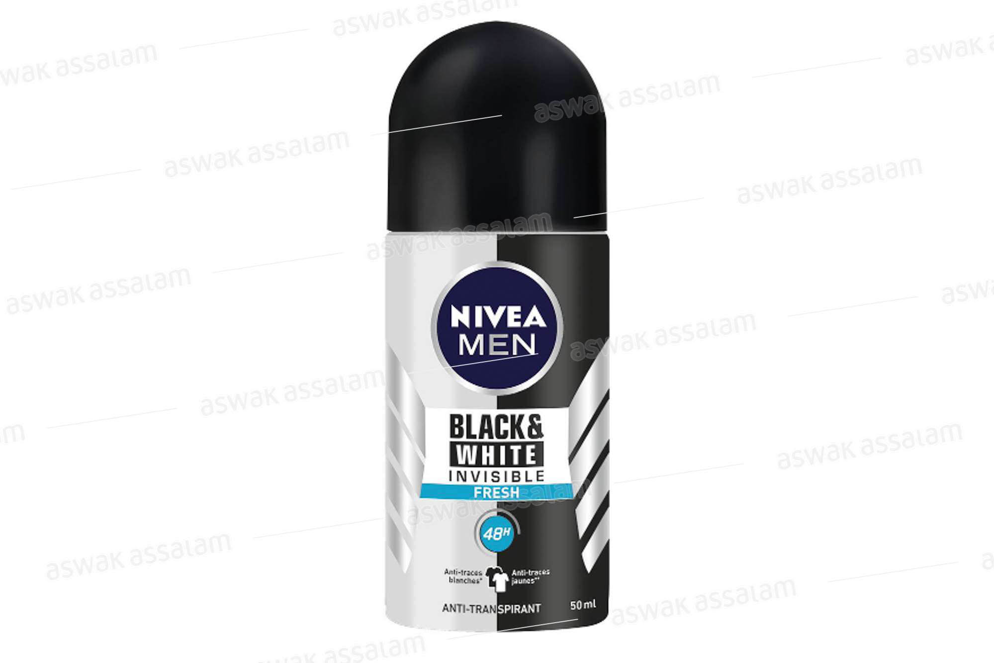 DEODORANT BILLE BLACK & WHITE FRESH 50ML NIVEA MEN